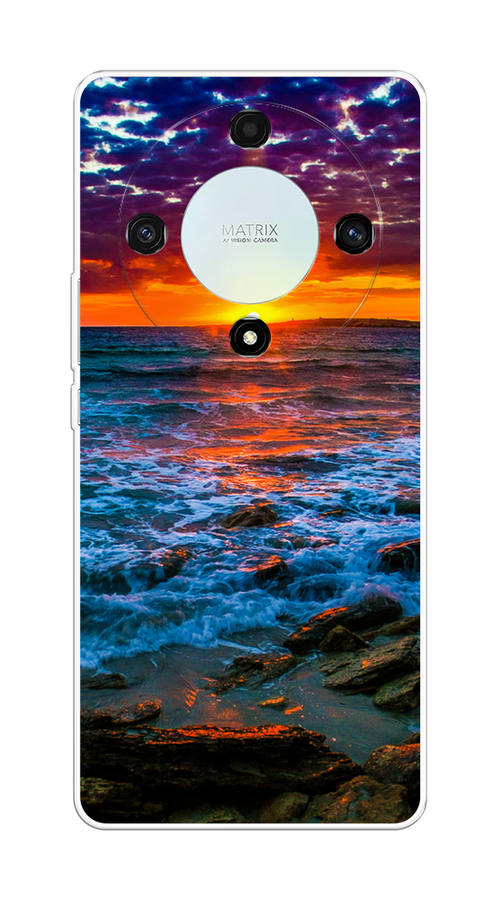 

Чехол на Honor X9A "Закат 1", Оранжевый;синий, 6120850-2
