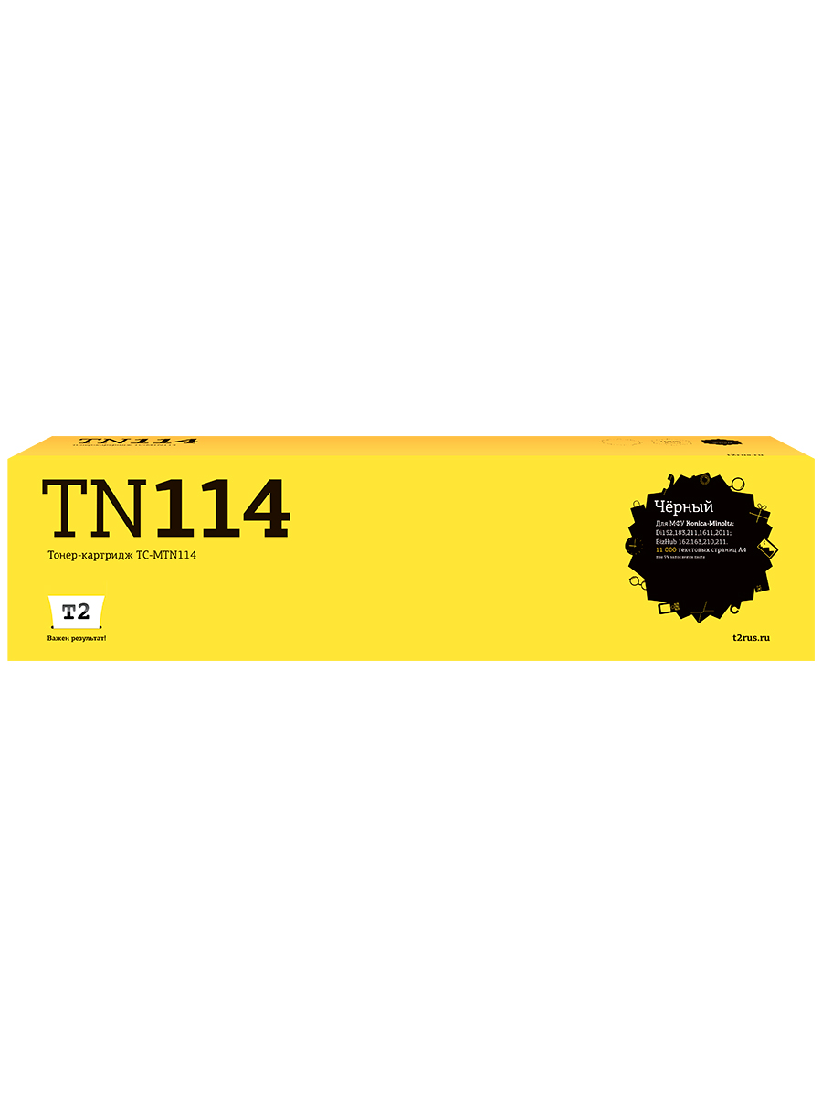 фото Лазерный картридж t2 tc-mtn114 (tn-114/tn-106b/tn114/tn106b/bizhub/di) для konica-minolta