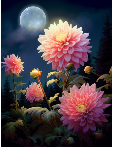 

Алмазная мозаика без подрамника Ночной пейзаж, 50x40 см, 50 цветов, 66921, РА-426