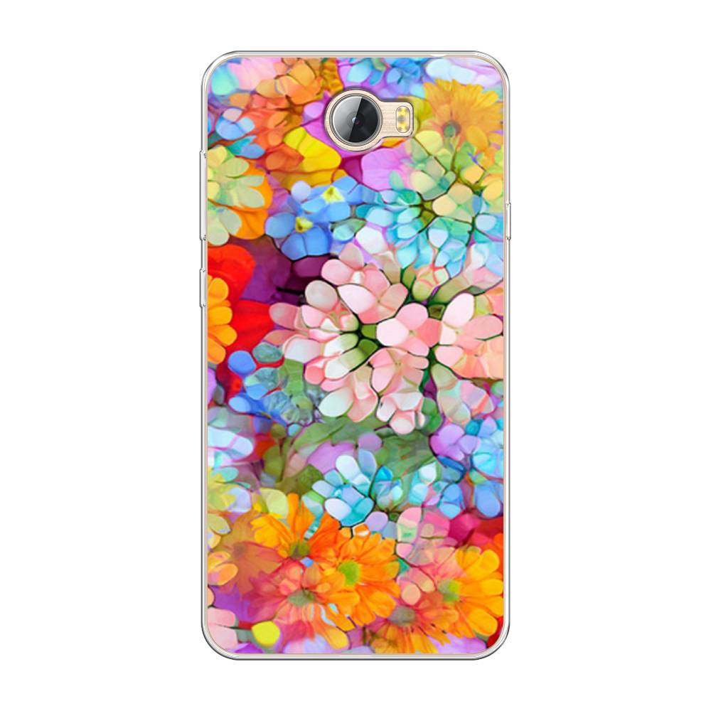 

Чехол на Huawei Y5 II "Цветы витраж", Оранжевый;розовый;голубой, 61950-3