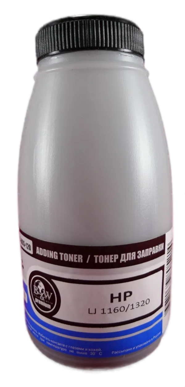 

Тонер для лазерного принтера Black&White (HPR-005-120) черный, совместимый
