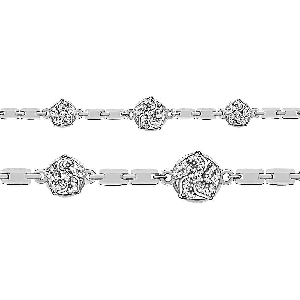 

Браслет из серебра с фианитом Aquamarine Aquamarine 74377А_925_р р. 17, 74377А_925_р