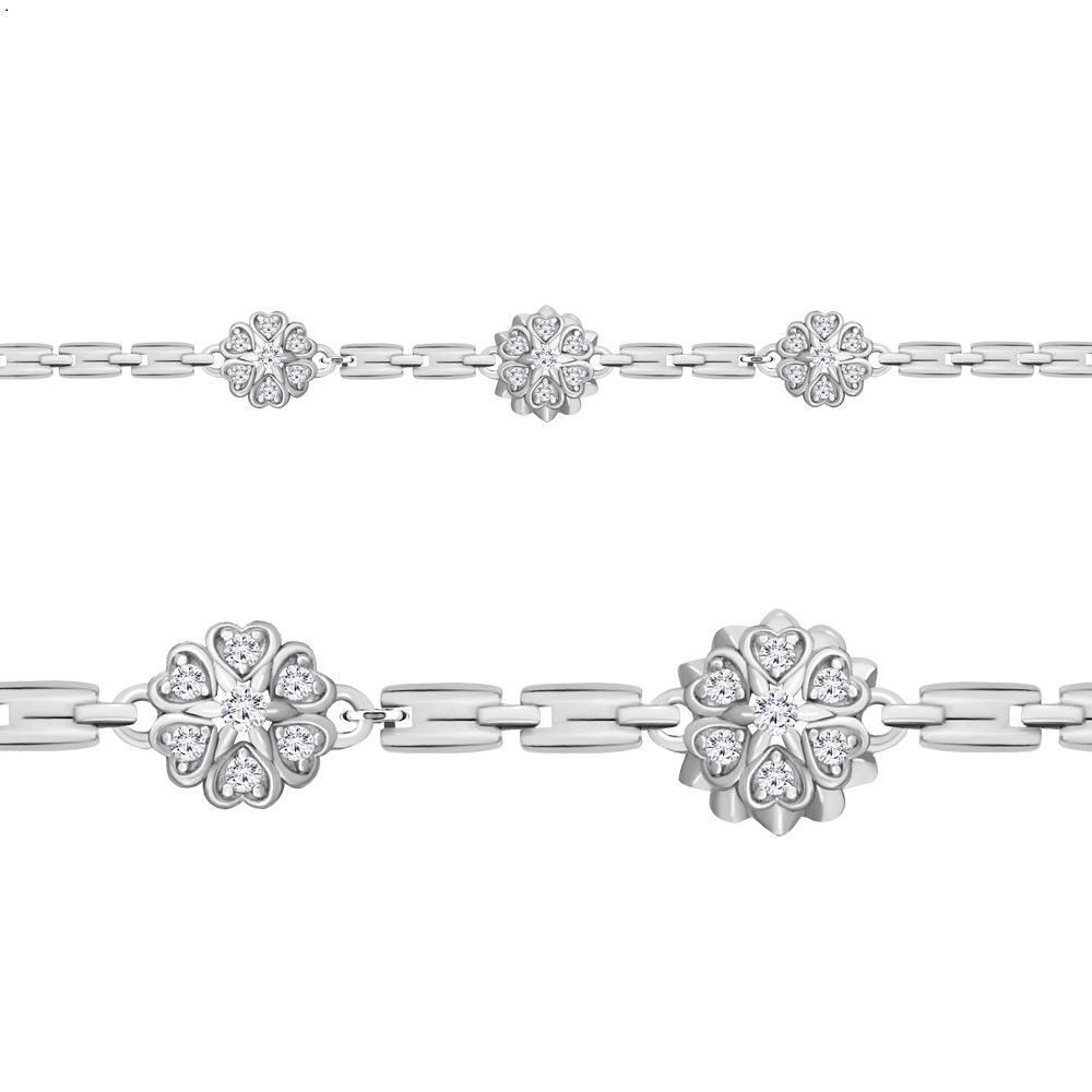 

Браслет из серебра с фианитом р. 16 Aquamarine 74376А_925_р, 74376А_925_р