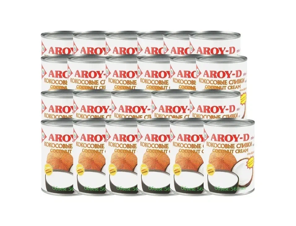 

Кокосовые сливки Aroy-d 85% жирность 20-22%, 560 мл 24 шт.