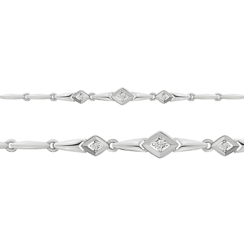 

Браслет из серебра с фианитом Aquamarine Aquamarine 74373А_925_р р. 16, 74373А_925_р