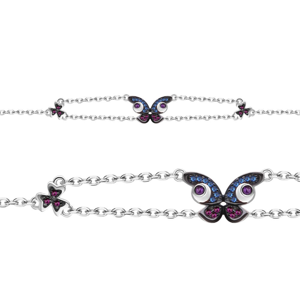 

Браслет из серебра с фианитом\корундом Aquamarine Aquamarine 74362БВД_925_р р. 16, 74362БВД_925_р