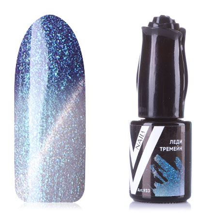 

Гель-лак с блестками Vogue Nails кошачий глаз, магнитный, плотный, темный синий, 10 мл