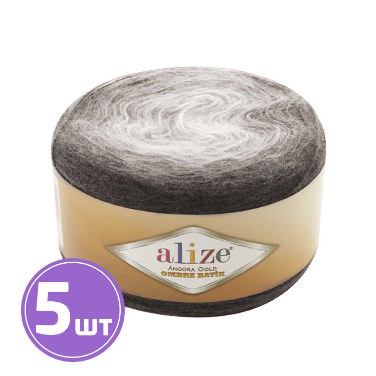 

Пряжа ALIZE Angora Gold Ombre Batik 7267, графит, 5 шт. по 150 г, Серый
