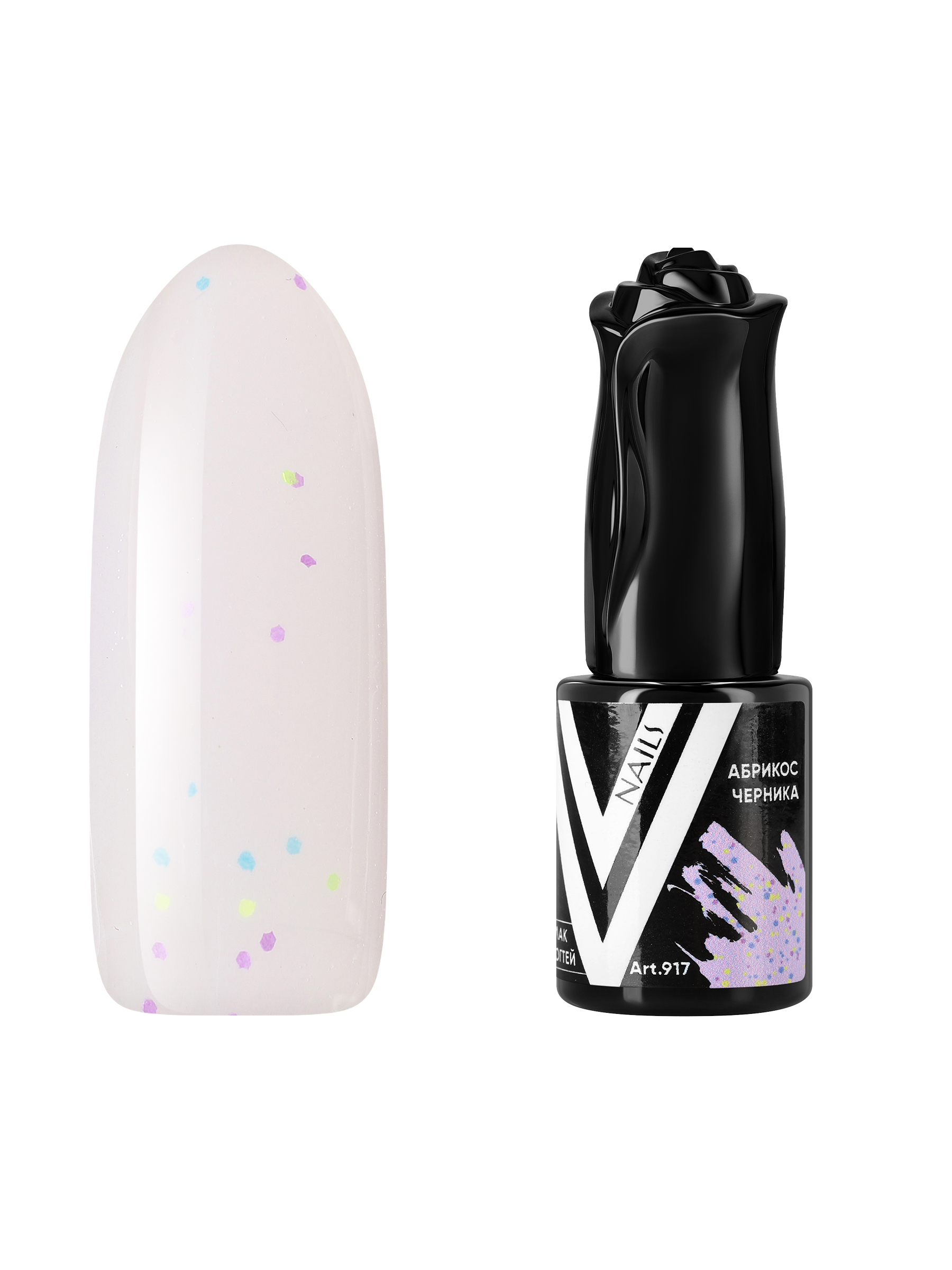 Гель-лак для ногтей Vogue Nails с конфетти, плотный, насыщенный, молочный сиреневый, 10 мл