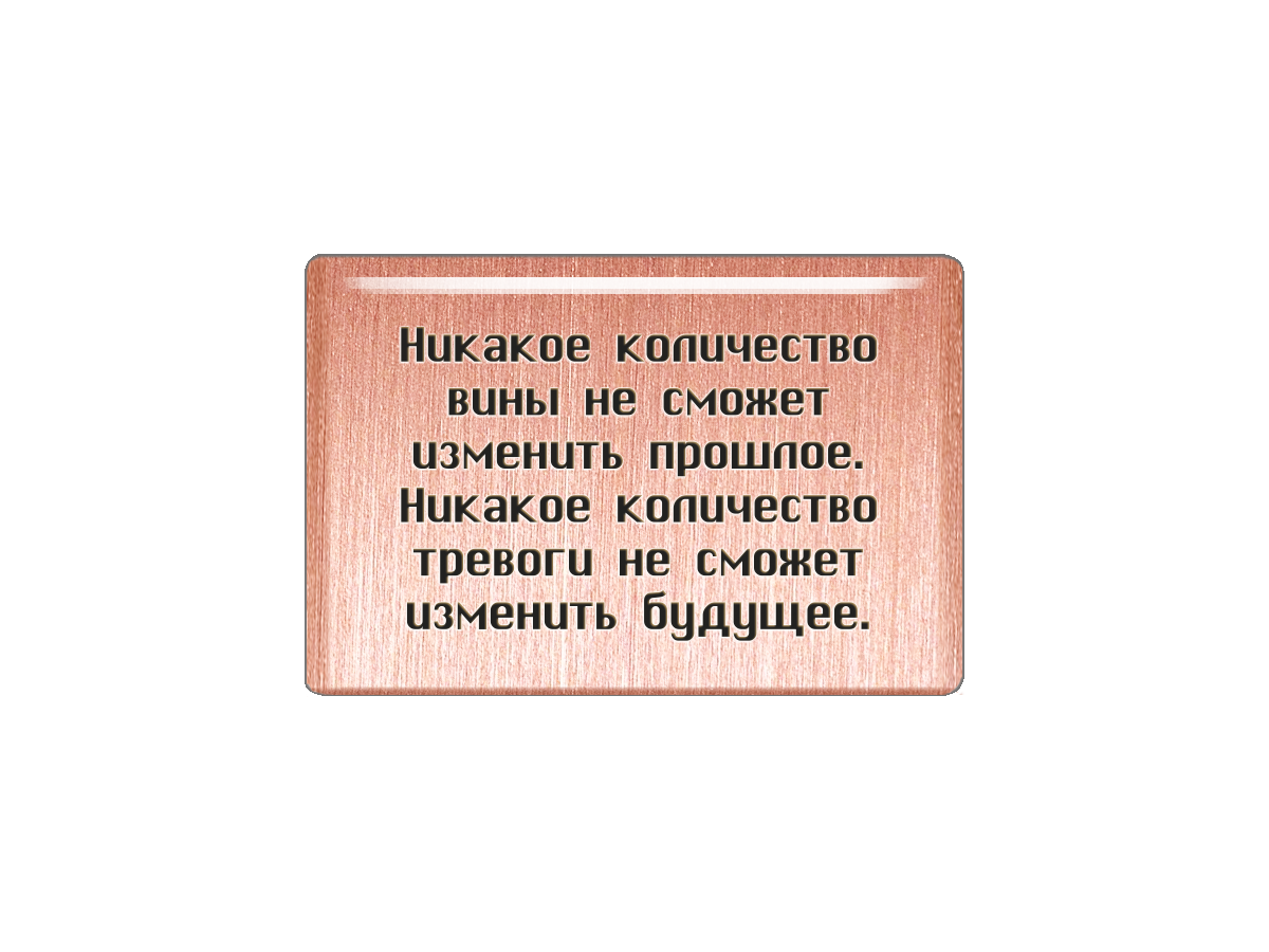

Магнит Никакое количество вины не сможет изменить прошлое, Т18.253.01.00