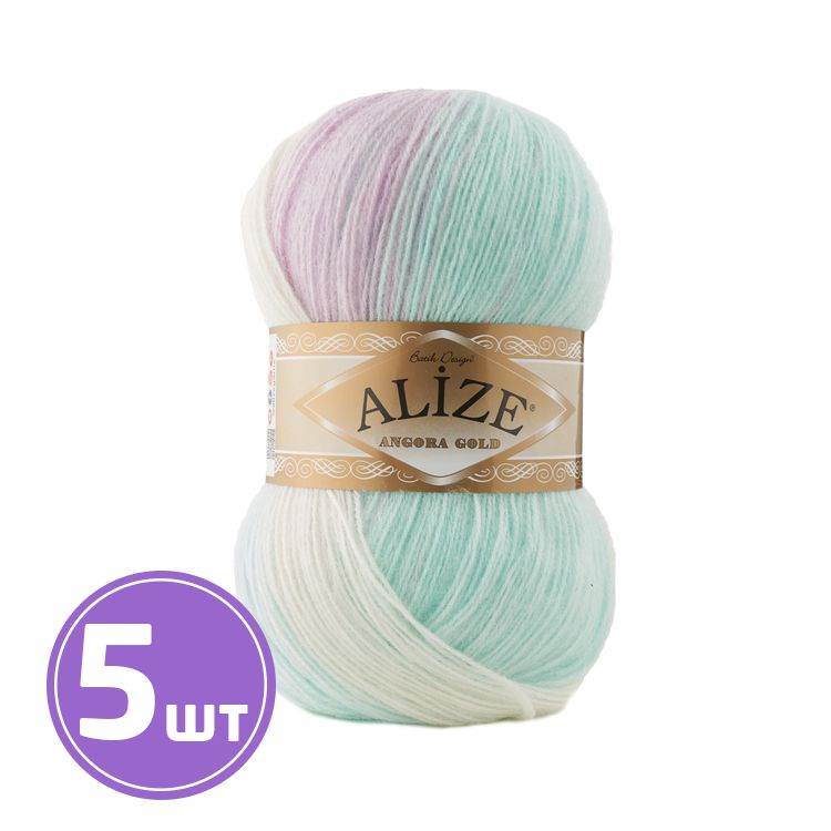 

Пряжа ALIZE Angora Gold Batik 6620, мультиколор, 5 шт. по 100 г, Разноцветный