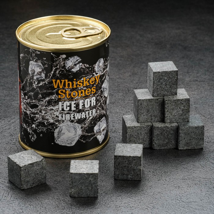 

Набор камней для виски ICE, в консервной банке, 9 шт.