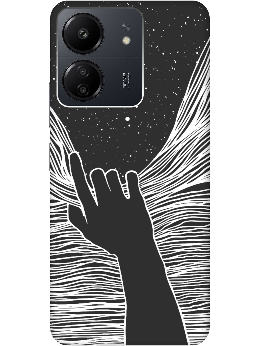 

Чехол на Xiaomi Redmi 13C / Poco C65 "Рука и нити" Soft Touch черный, 20001465