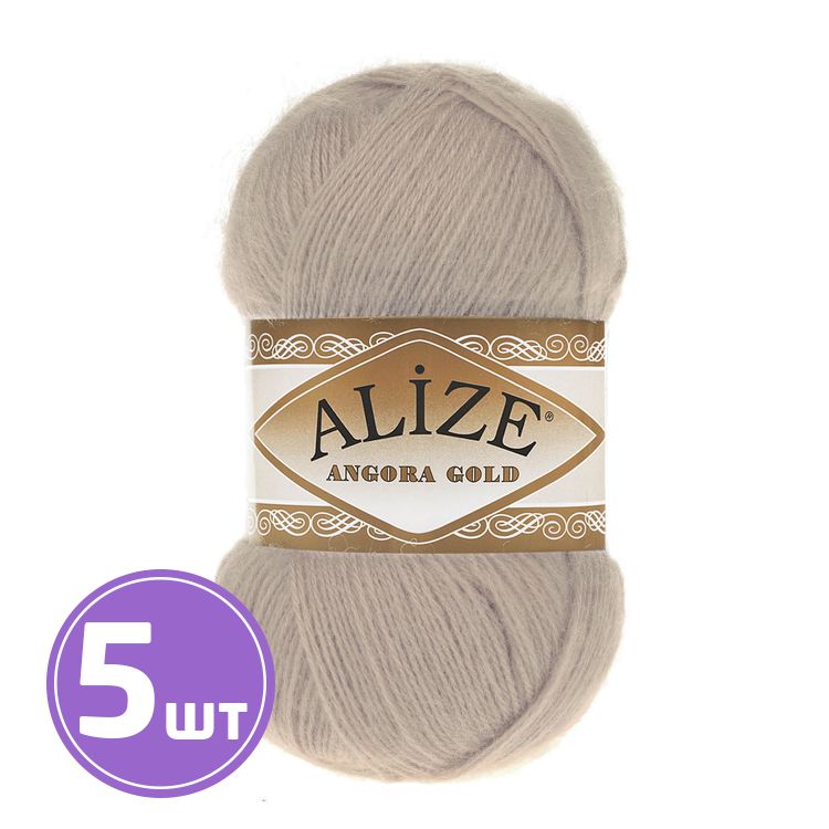 

Пряжа ALIZE Angora Gold 506, светло-бежевый, 5 шт. по 100 г