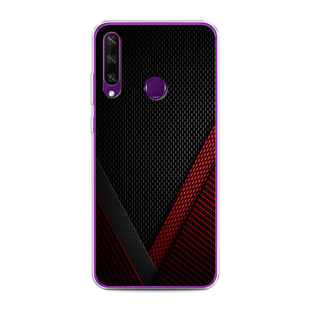 фото Чехол awog "красный карбон" для huawei y6p