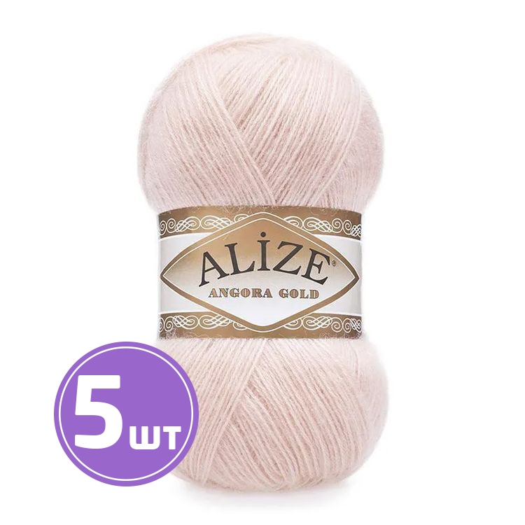 

Пряжа ALIZE Angora Gold 271, светло-розовый, 5 шт. по 100 г