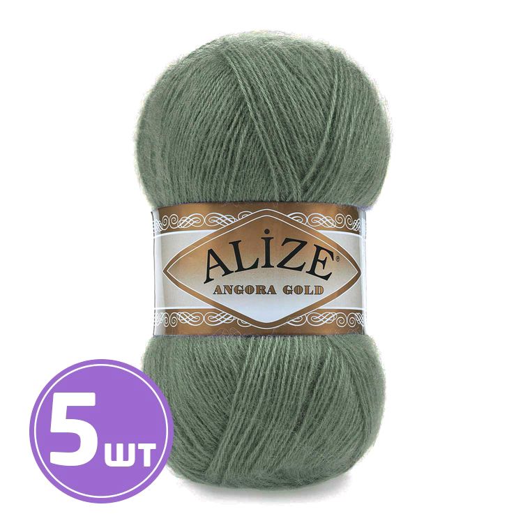 

Пряжа ALIZE Angora Gold 180, лавровый лист, 5 шт. по 100 г, Коричневый