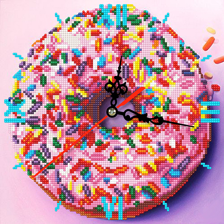 фото Алмазная мозаика часы color kit сладкое искушение 30х30 w303017