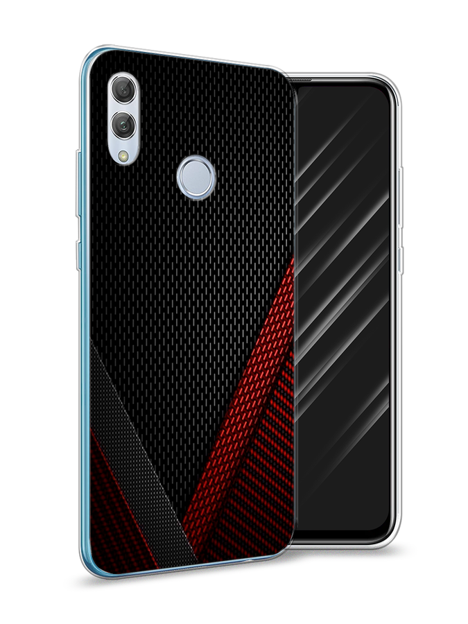 

Чехол Awog на Huawei P Smart 2019 "Красный карбон", Черный;красный, 67250-3