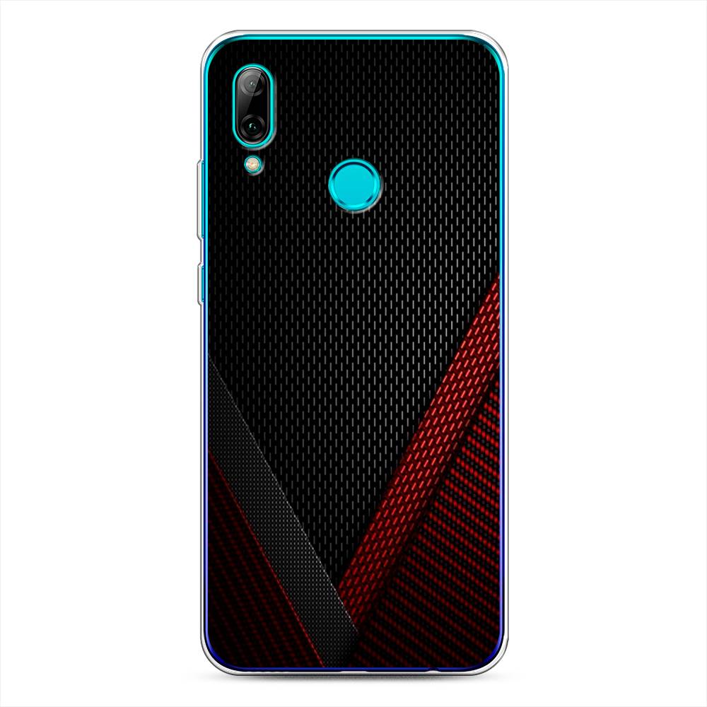 фото Чехол awog "красный карбон" для huawei p smart 2019