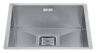 

Мойка стальная для кухни Rerih Status 40x40 (cuadrat outlet) 41117, Status