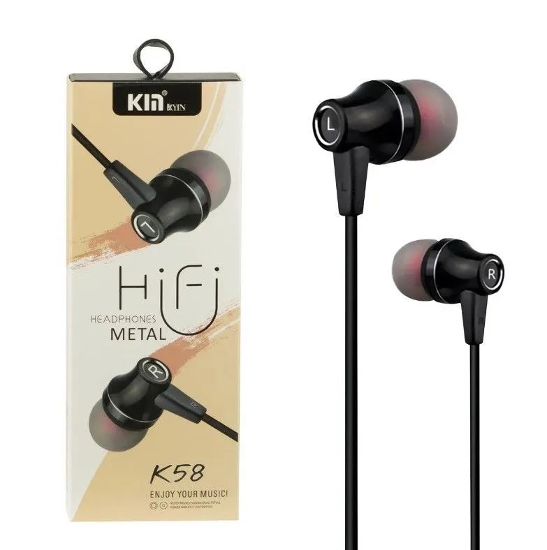 

Наушники KIN HI FI Metal K-58 Black