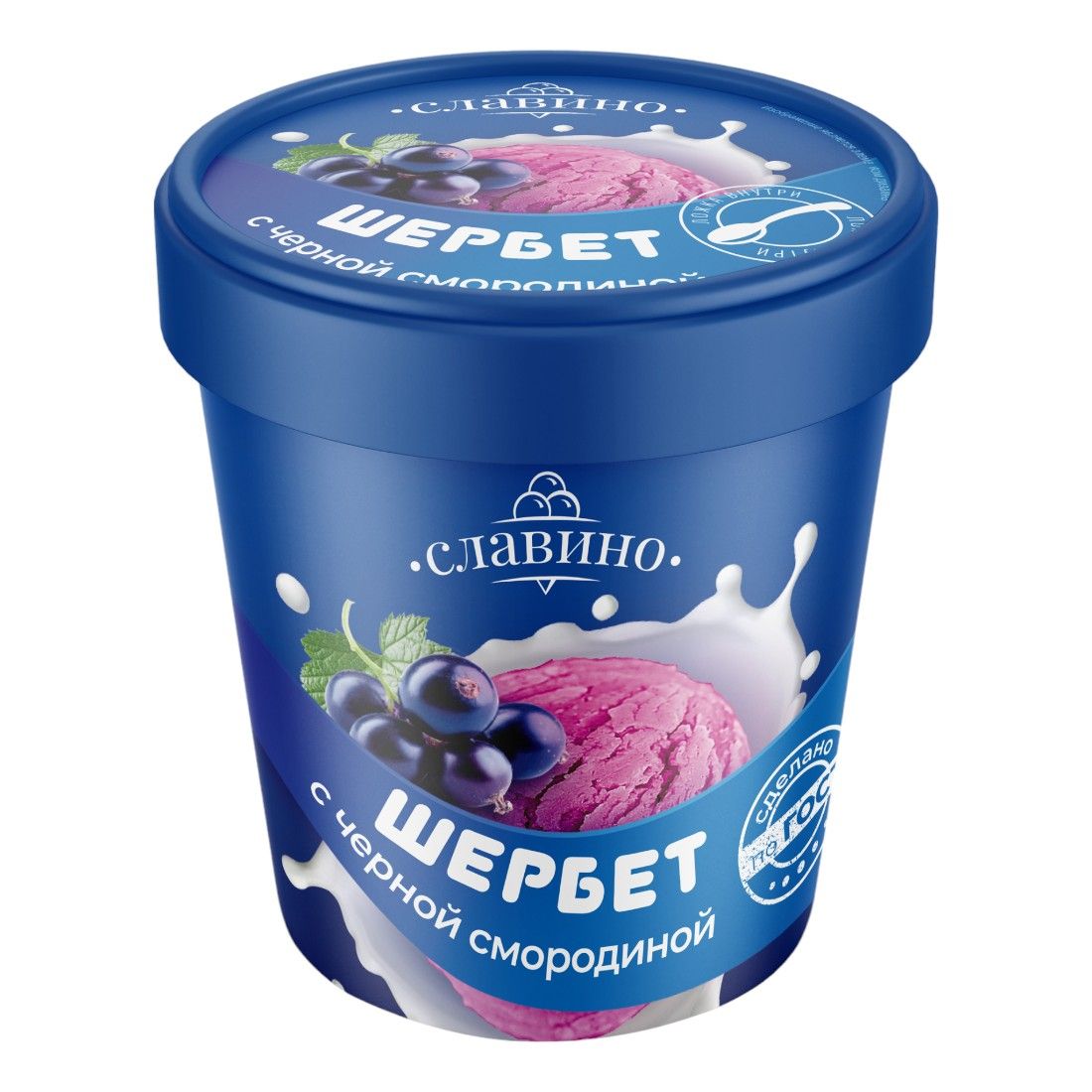 

Мороженое молочное НБН-Пломбир Славино со вкусом черной смородины БЗМЖ 80 г