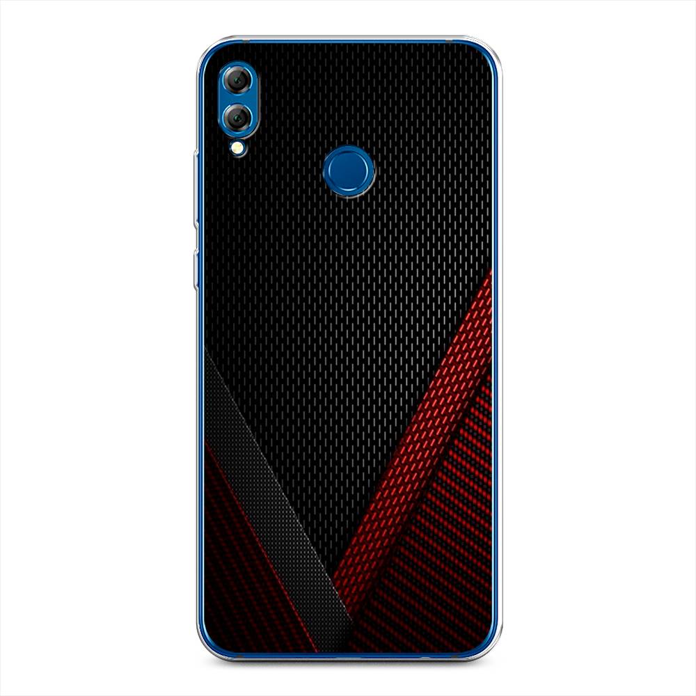 фото Чехол awog "красный карбон" для honor 8x