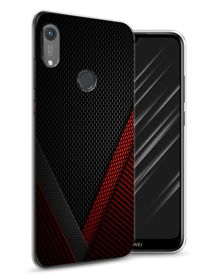 

Чехол Awog на Honor 8A (8A Pro/Prime) "Красный карбон", Черный;красный, 68750-3