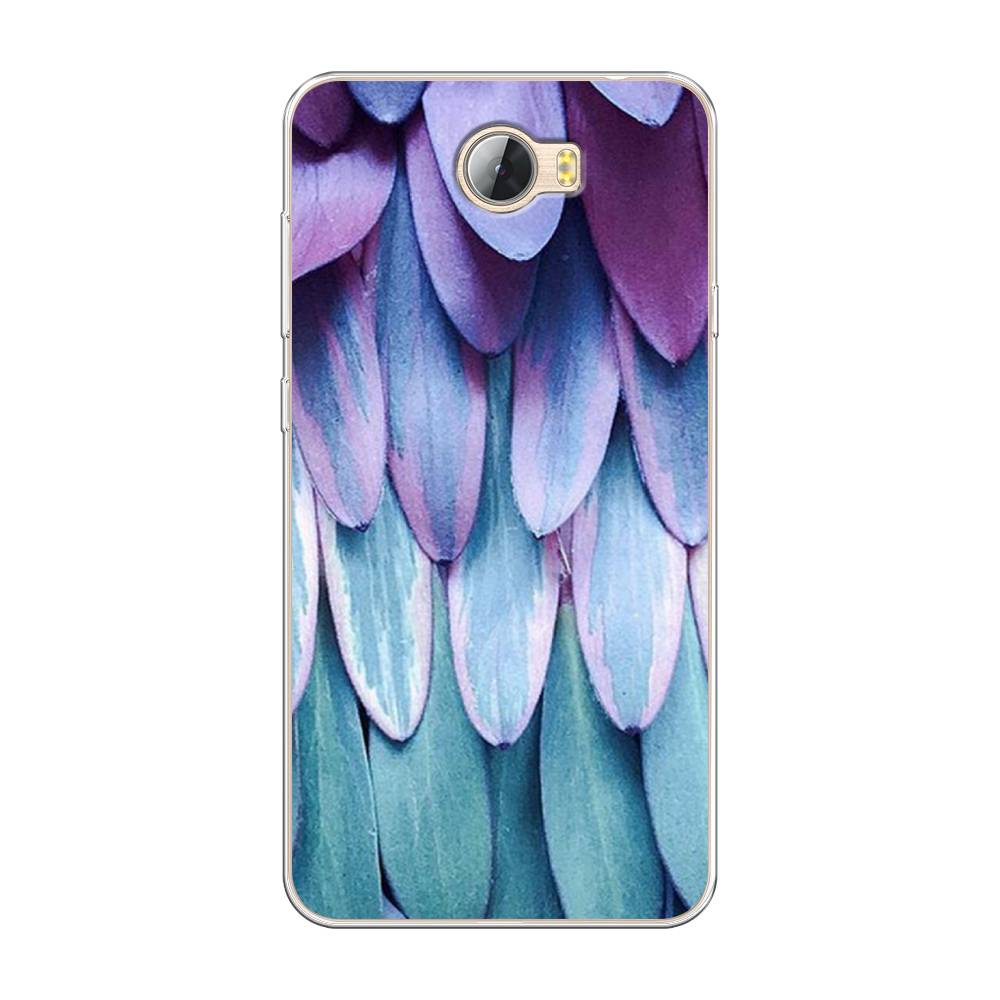 

Чехол на Huawei Y5 II "Синее перо", Фиолетовый;голубой, 61950-3