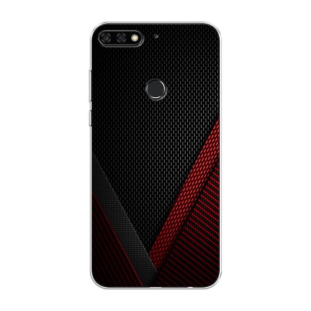 

Чехол Awog на Honor 7C Pro "Красный карбон", Черный;красный, 65550-3
