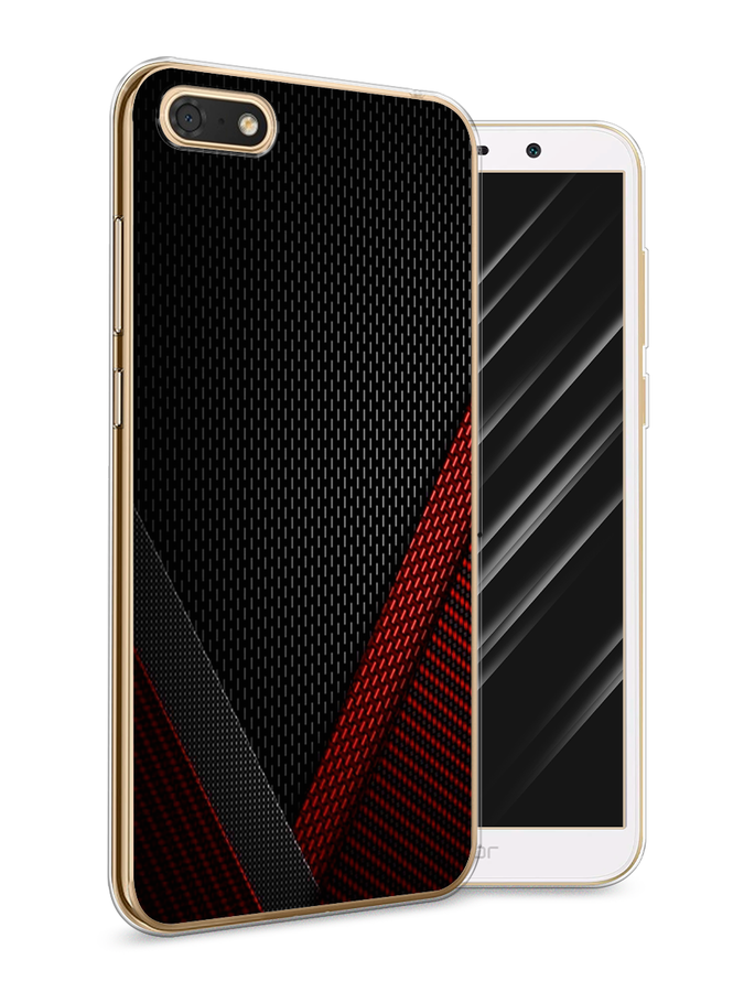 

Чехол Awog на Honor 7A "Красный карбон", Черный;красный, 65250-3