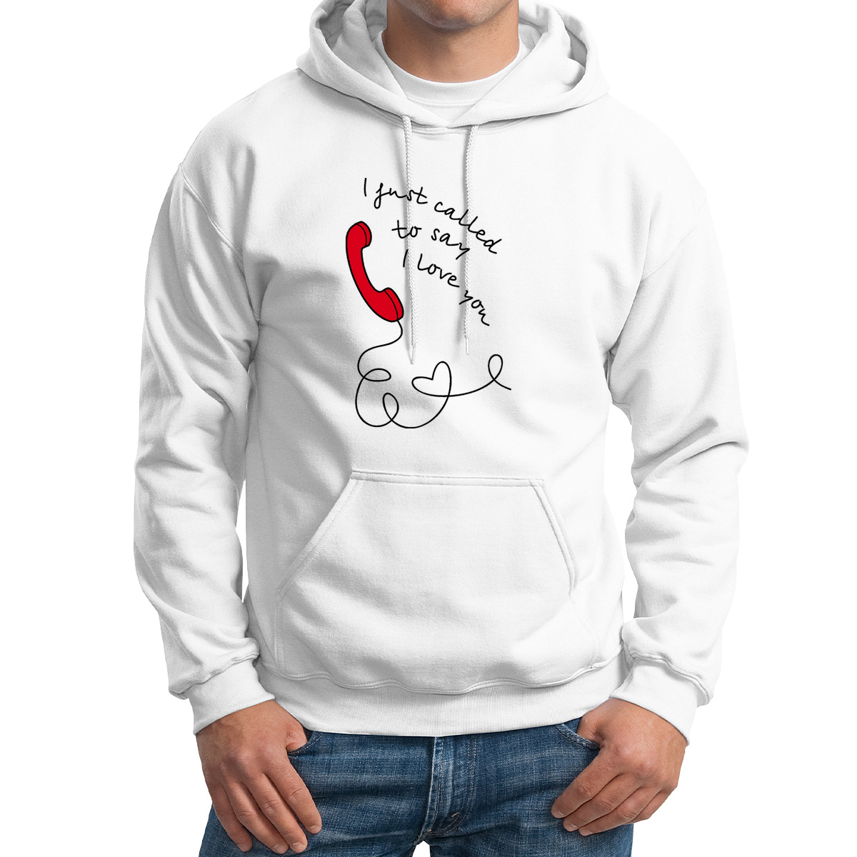 

Худи унисекс CoolPodarok I gust called to say I love you белое 46 RU, Белый, M0113841