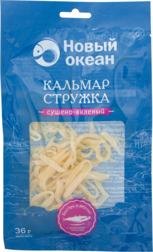 

Кальмар Новый океан сушеный стружка 36г