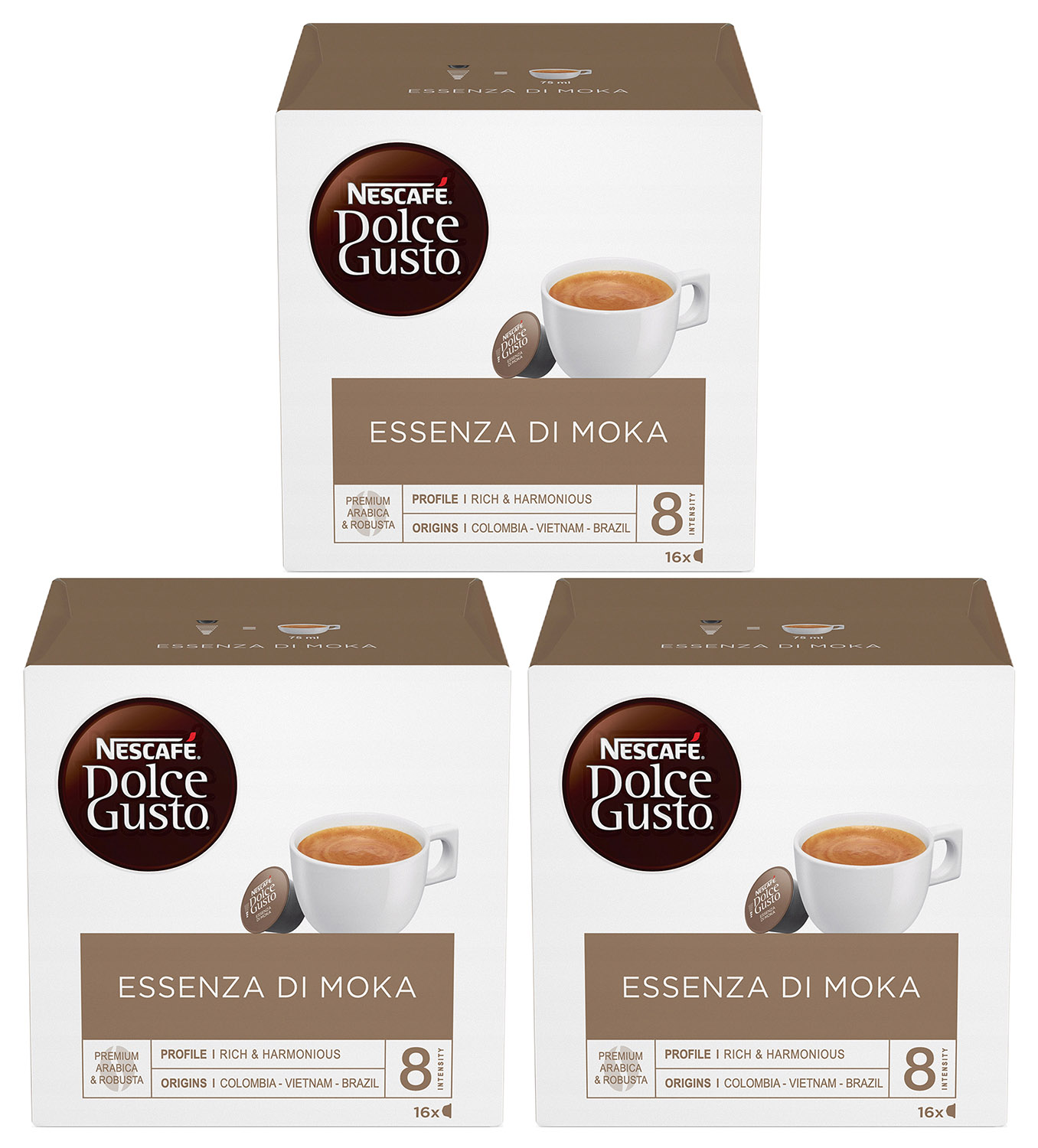 Кофе в капсулах Nescafe Dolce Gusto Essenza di Moka, 3 шт по 16 капсул