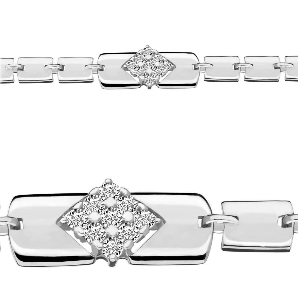 

Браслет из серебра с фианитом Aquamarine Aquamarine 74350А_925_р р. 16, 74350А_925_р