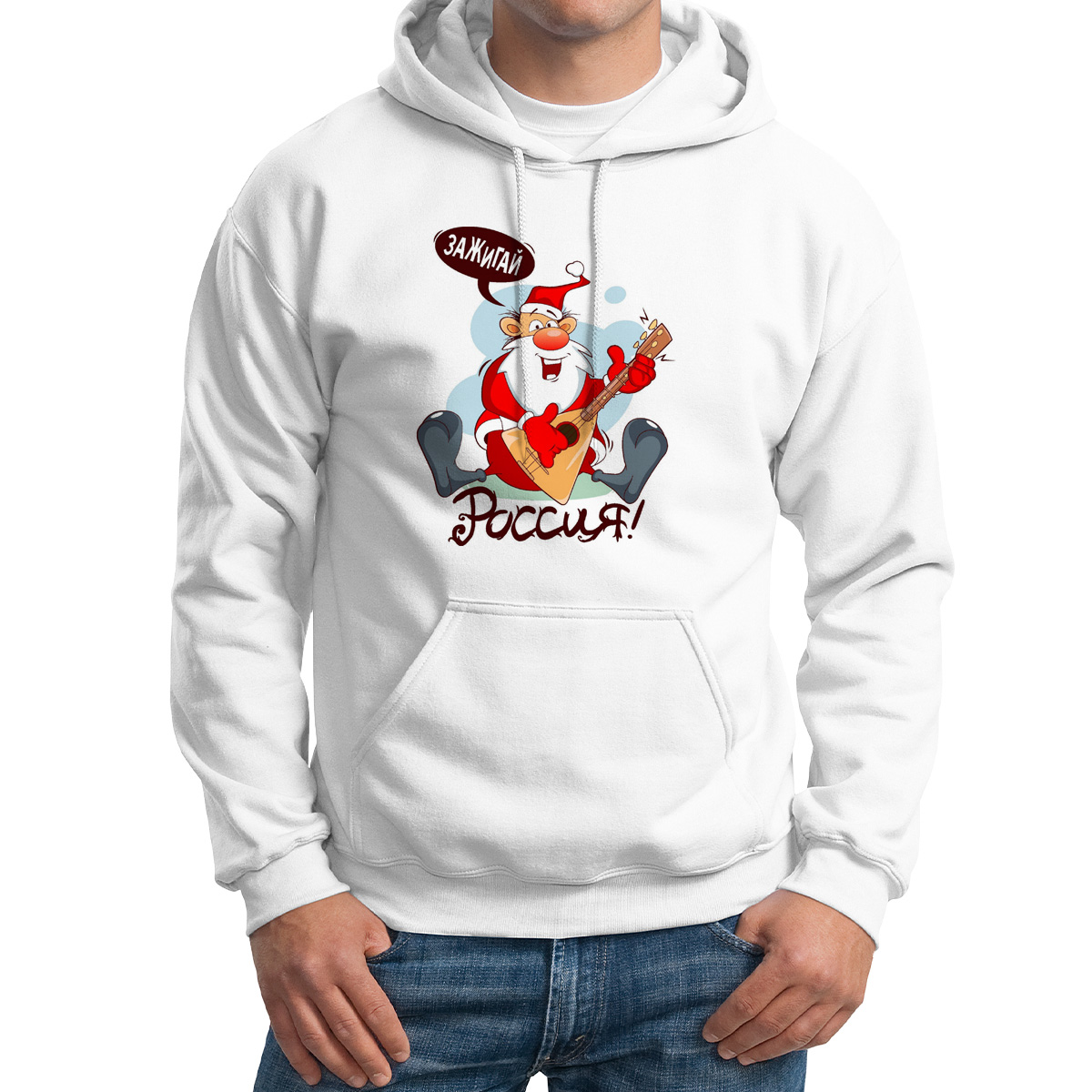 

Худи унисекс CoolPodarok Зажигай Россия сова белое 46 RU, Белый, M0113748