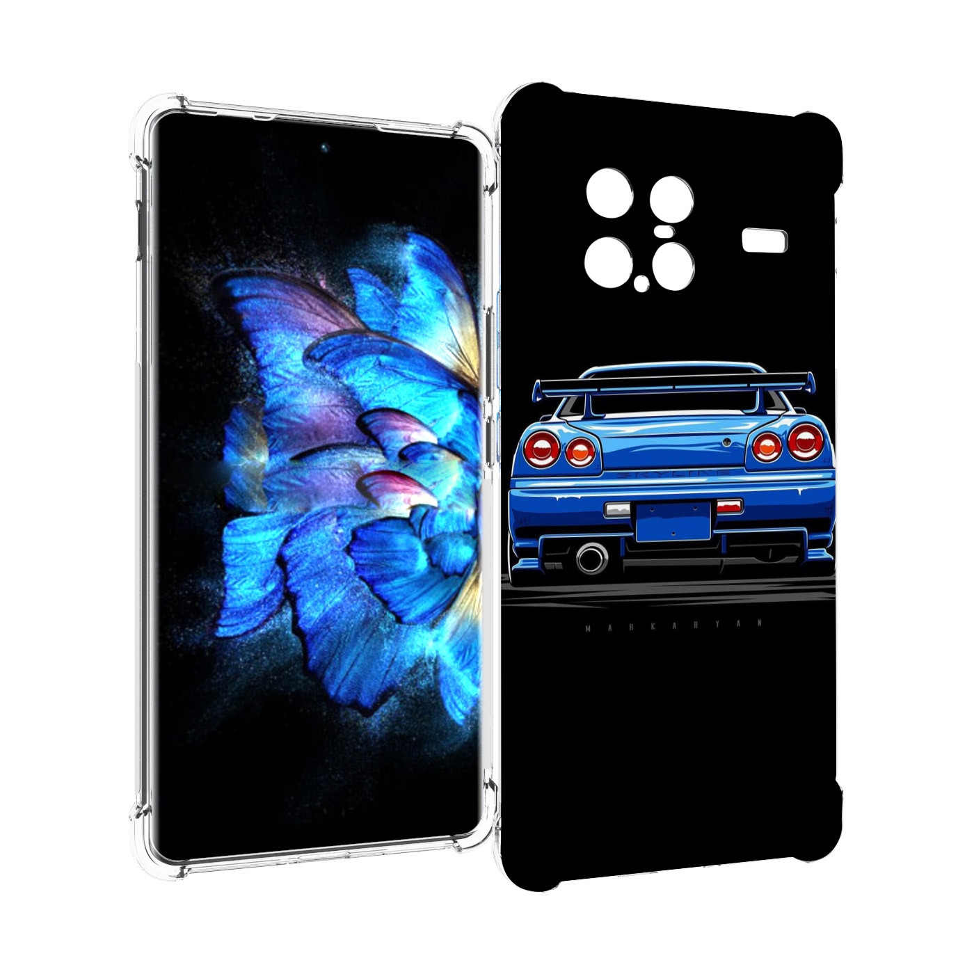 

Чехол MyPads Машина-синяя мужской для Vivo X Note 5G, Прозрачный, Tocco