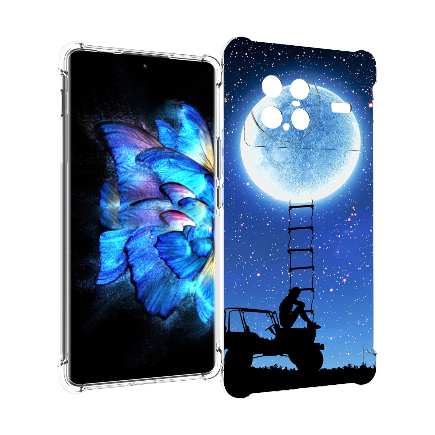 

Чехол MyPads Машина-на-лун для Vivo X Note 5G, Прозрачный, Tocco