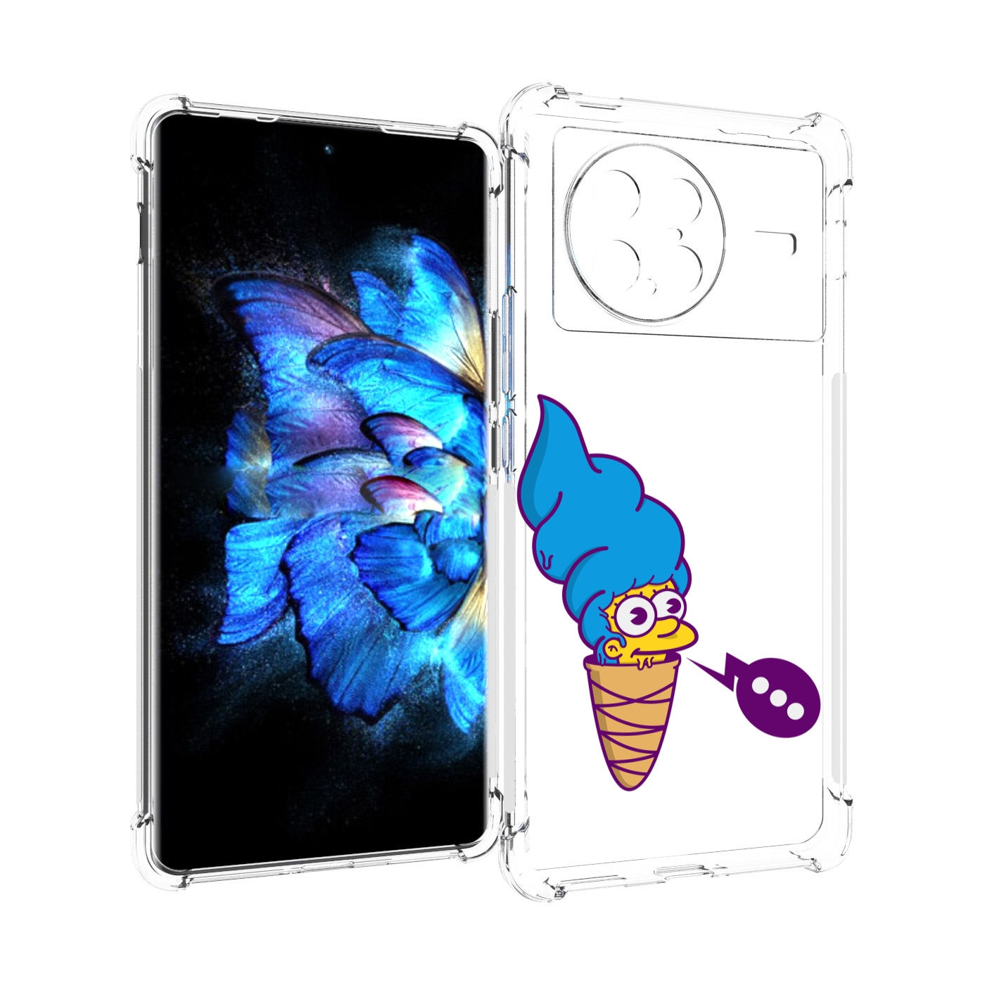 

Чехол MyPads Мардж-рожок для Vivo X Note 5G, Прозрачный, Tocco