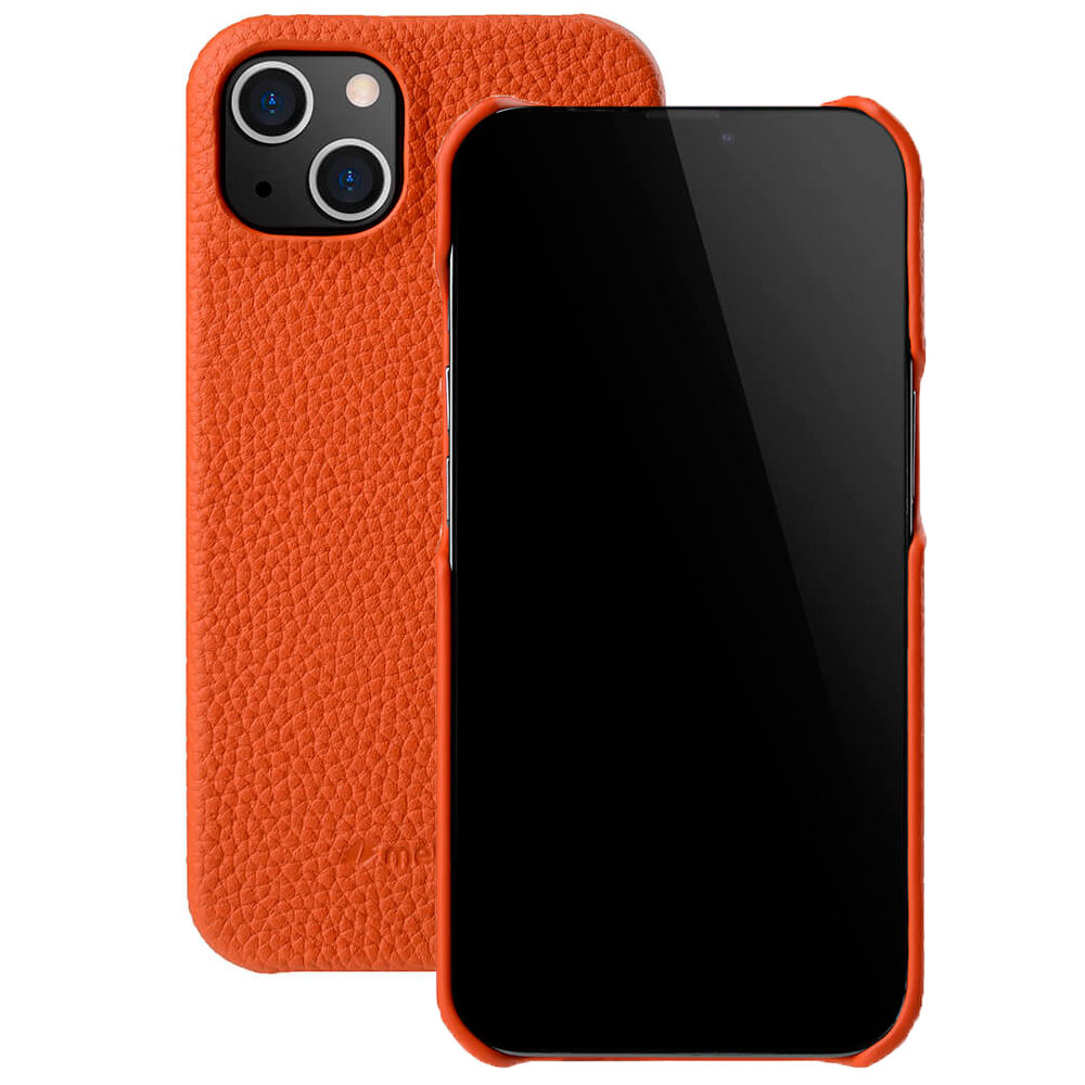 

Кожаный чехол накладка Melkco Snap Cover для iPhone 15, оранжевый, Melkco Snap Cover для iPhone 15