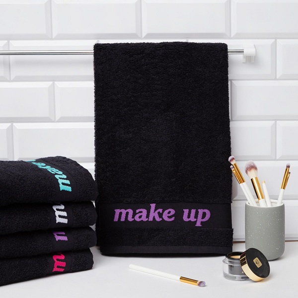 

Полотенце махровое Love Life Make up 50x90 фиолетовый,100% хлопок,360 г/м2