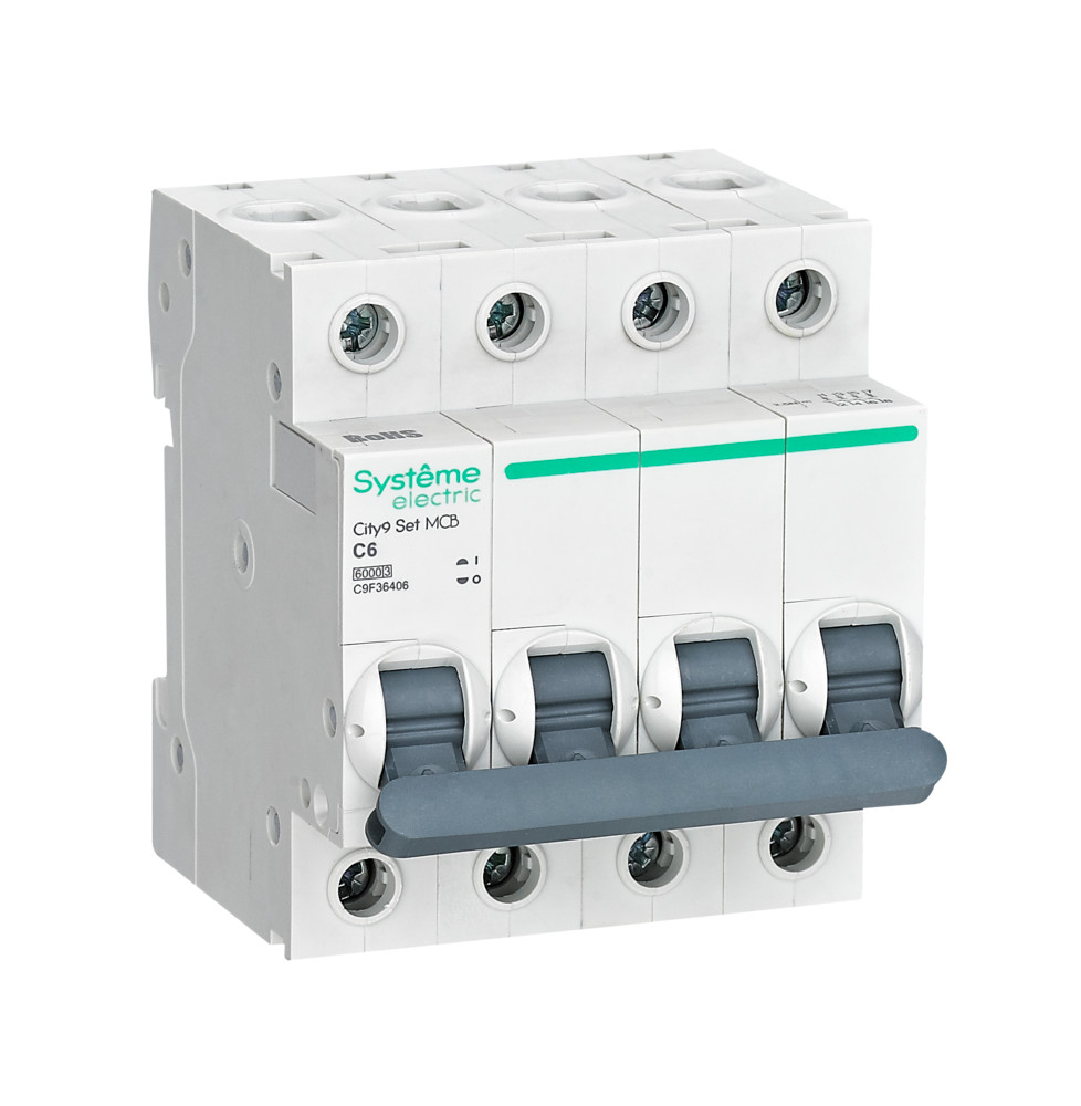 

Автоматический выключатель Systeme Electric C9F36406 4P 6А C 6кА