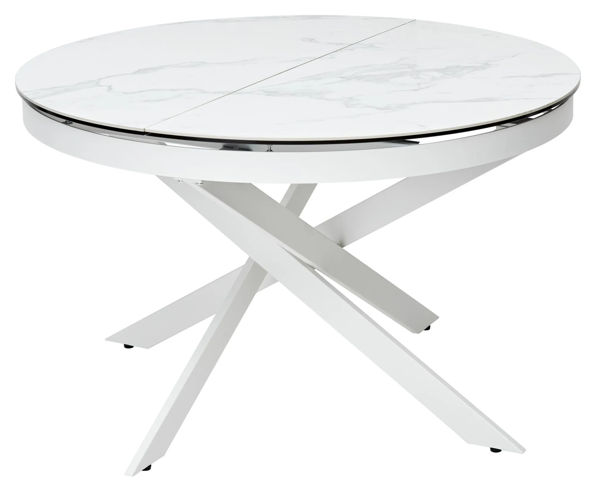 

Стол М-CITY TRENTO 120 HIGH GLOSS STATUARIO Белый мрамор глянцевый, керамика/ белый каркас