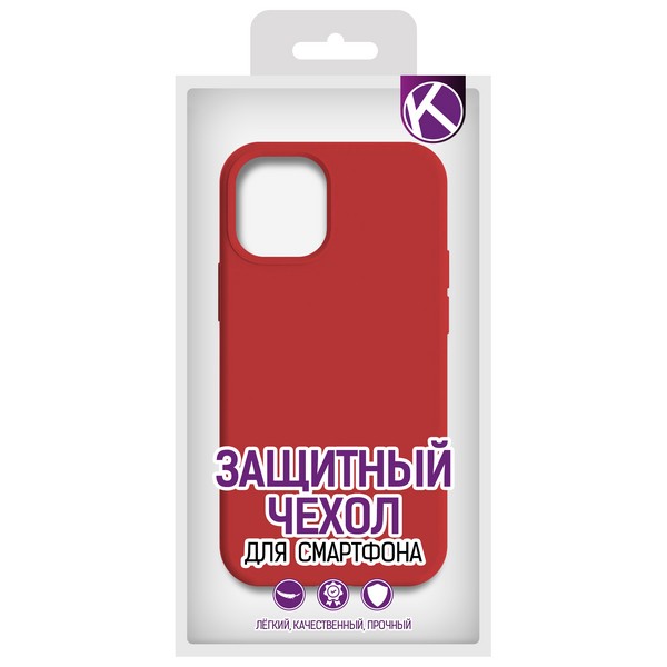 фото Чехол-накладка krutoff silicone case для xiaomi redmi note 9 pro / 9s, красный