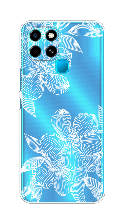 

Чехол на Infinix SMART 6 "Крокус", Белый;прозрачный, 3101050-1