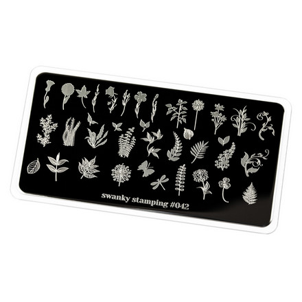 

Пластина для стемпинга Swanky Stamping №42, Серебристый