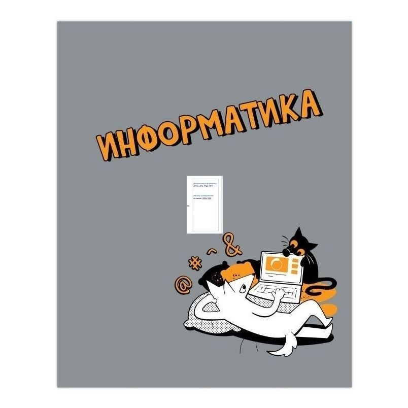 

Тетрадь предметная 48 листов Информатика А5 скрепка в клетку