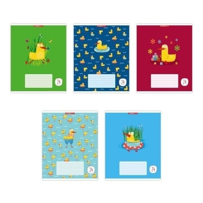 

Тетрадь общая 24 листа А5 скрепка в линию