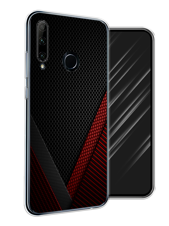 

Чехол Awog на Honor 20 Lite 2019 "Красный карбон", Черный;красный, 68950-3